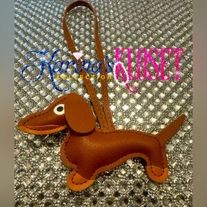 Dachshund Custom Made Genuine Leather Bag Charm 🎉